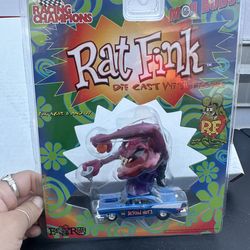 Racing Champions Rat Fink Diecast Car w/ Figure Ed Roth Mooneyes 2000 Sealed