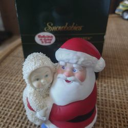 Department 56 Snowbabies Christmas Figurine I Love You Santa Porcelain 