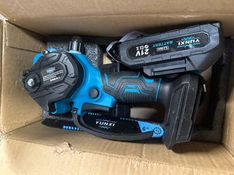 YUNXI 21V 6-Inch Cordless Mini Chainsaw