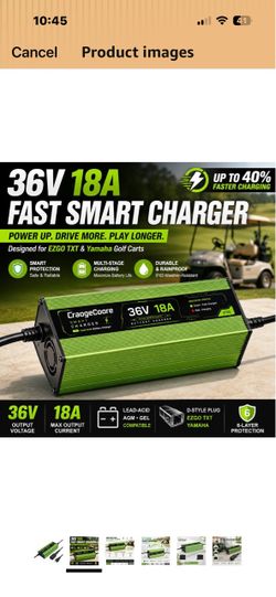 Brand New 36V/18A Fast Smart Golf Cart Charger