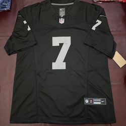 Geno Smith Jersey Las Vegas Raiders Mens Large Black Stitched #7