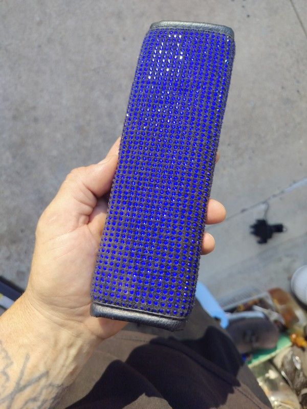 Bedazzled Seatbelt Cushion $10