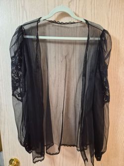 Genuine vintage lace+mesh lingerie jacket