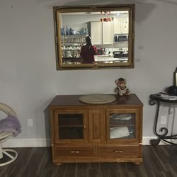Mirror  b dresser cabinet