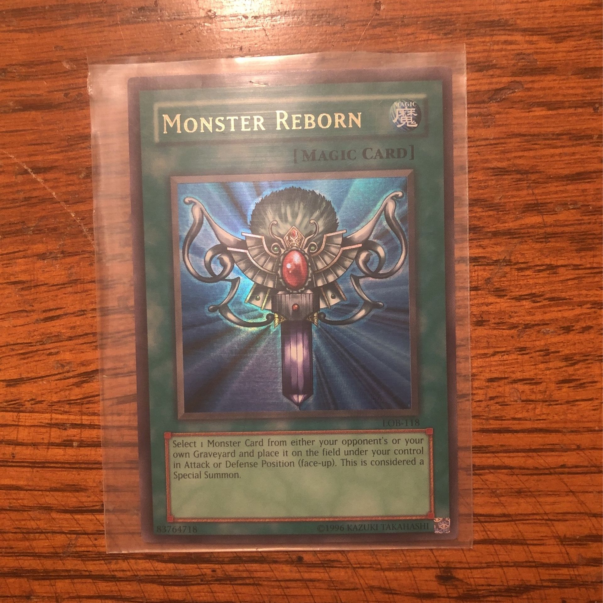 Monster Reborn Holographic Yugioh Card