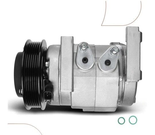 A-Premium Air Conditioner AC Compressor with Clutch Compatible with Dodge Durango 3.6L 2012-2015, with Rear A/C Only
