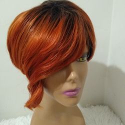 Human Hair Blend Wig 