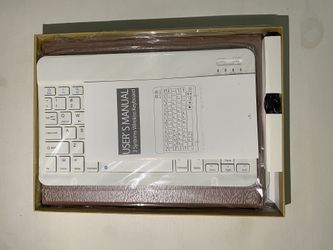 White Keyboard With Case Cover Rose Gold For iPad 10.2" Bluetooth Connectivity