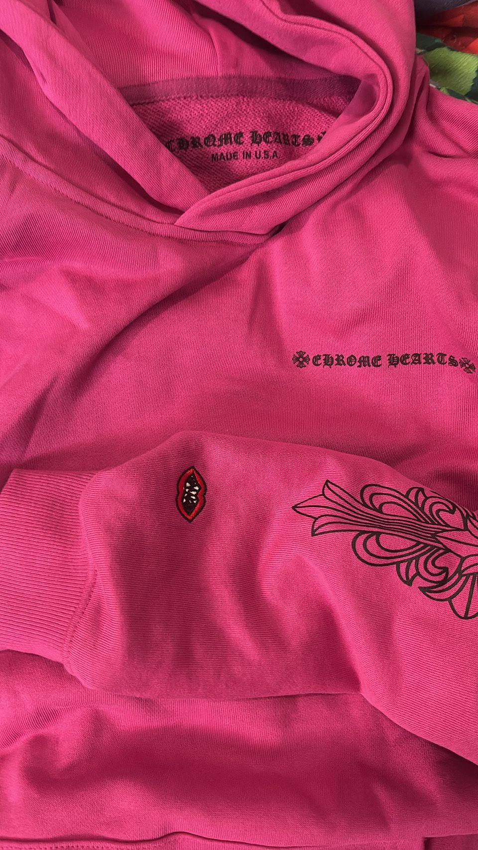 Looking For Trades Pink Chrome Hearts Hoodie 