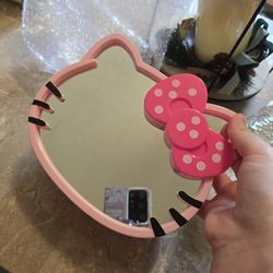 Hello Kitty Makeup Mirror And Brush Holder