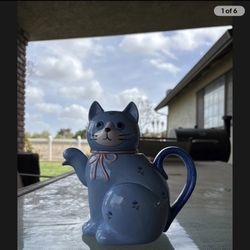 Vintage Ceramic Cat Teapot