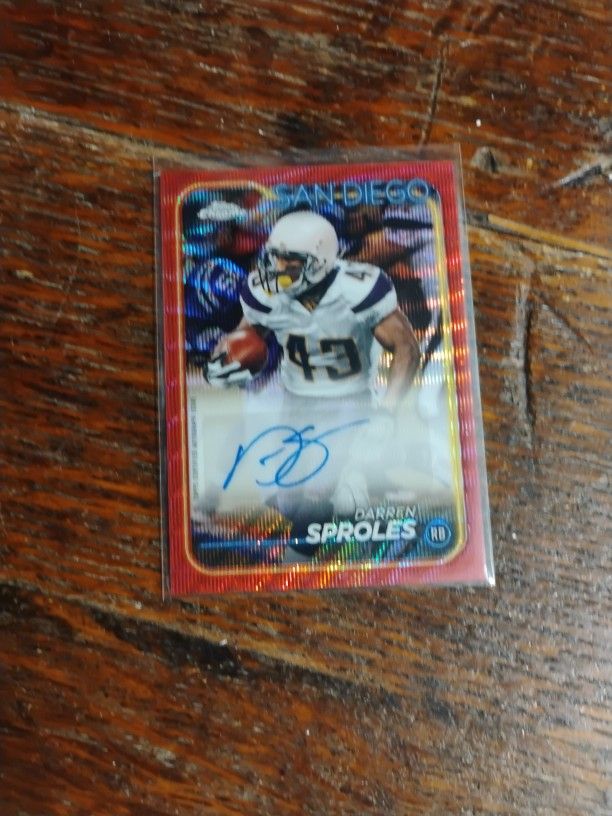 Darrin Sproles 2025 On Card Auto 5/5