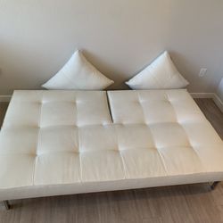 Futon sofa/Couch/Two Matching Pillow)