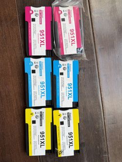 Remanufactured HP Office Jet 951XL Cyan, Yellow, Magenta Ink Cartridges