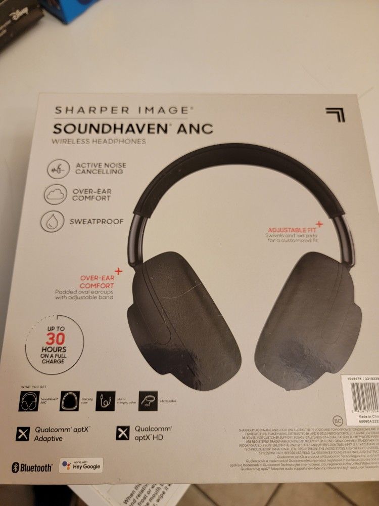 Sharper Image Soundhaven ANC Wireless Headphones With Bluetooth.