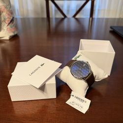 Lacoste Men's Crocorigin Quartz Brown Leather Strap Watch 40mm