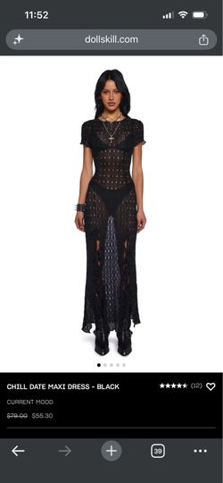 Dolls Kill Chill Out Lace Maxi dress Size Medium