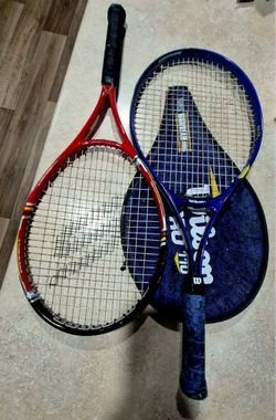 Two Tennis Rackets with Wilson Cover