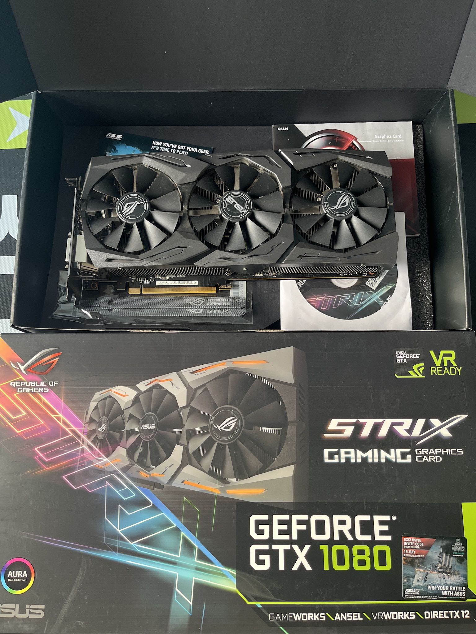 ASUS ROG STRIX GeForce GTX 1080 8GB - VR Ready Gaming GPU