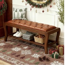 49" End of Bed Bench with Shelf