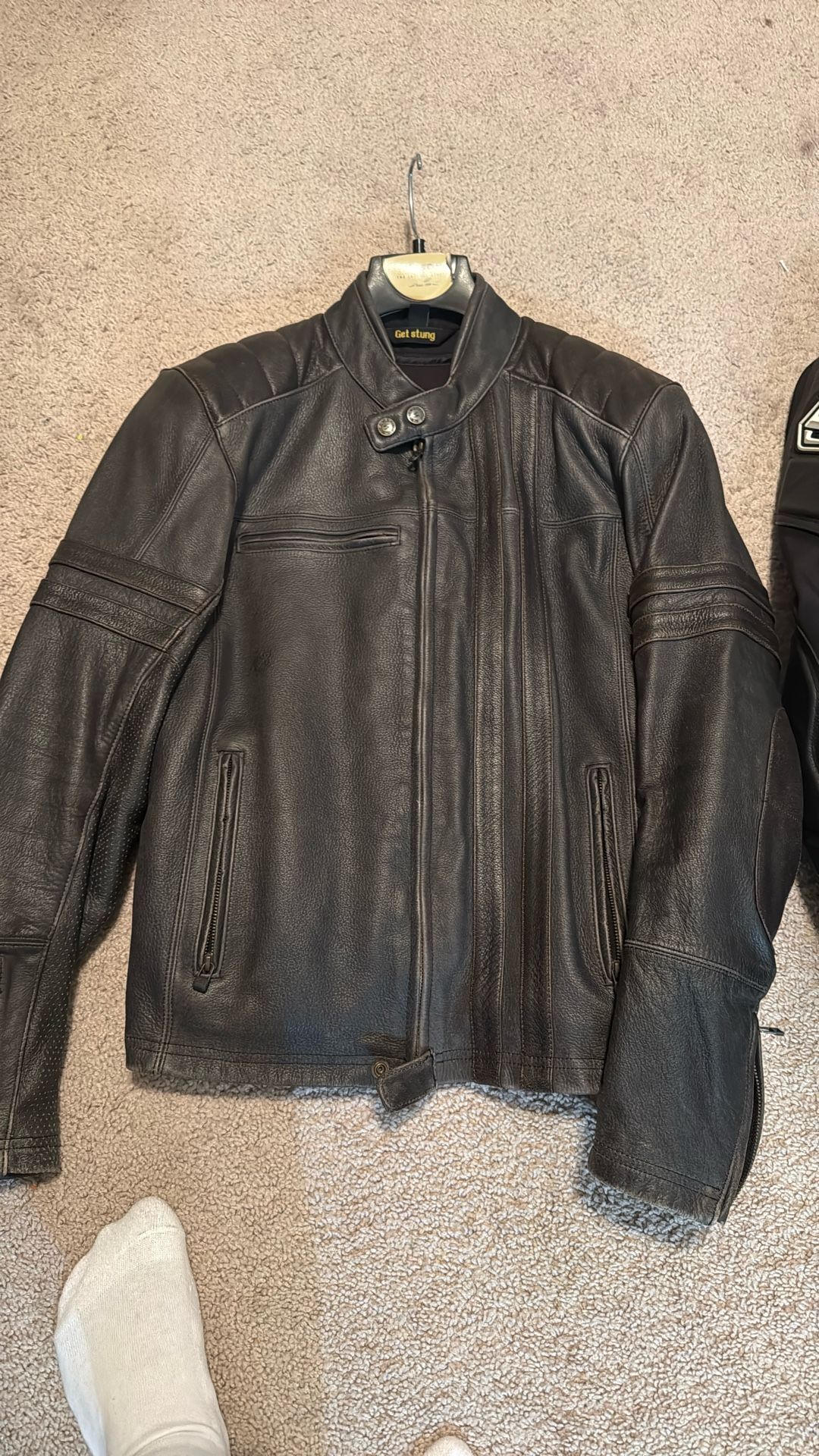 Motorcycles Leather Padded Jacket 