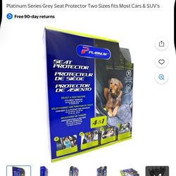 Platinum Series Grey Seat Protector Two Sizes fits Most Cars & SUV’s