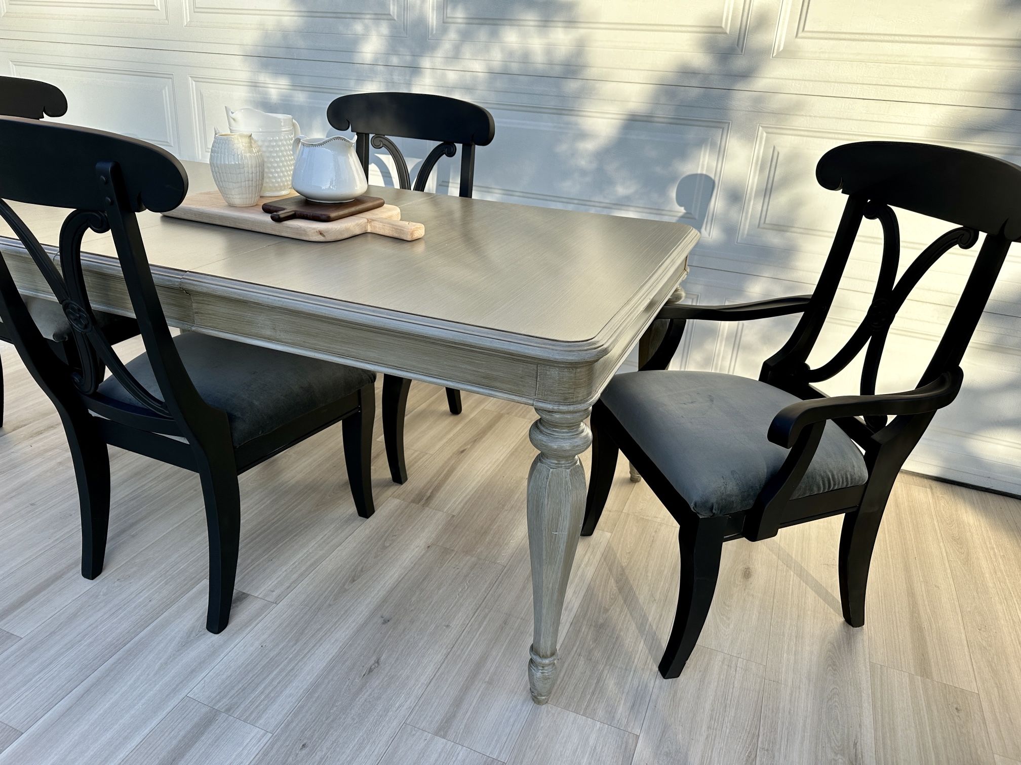 Rustic Farmhouse Dining Table And 4 Chairs for Sale in Redlands, CA ...