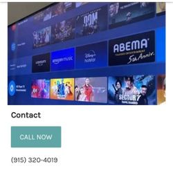 you want your TV mounted please call us