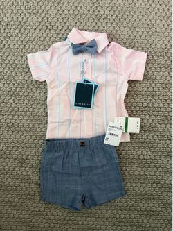 Nordstrom Andy & Evan Boy Button Down W/ Shorts 3-6M