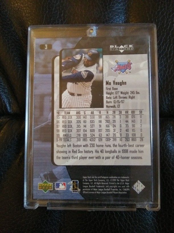 Mo Vaughn Upper Deck 1999 Black Diamond Baseball Card for Sale in 