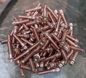 (160) M8x1.25x32 Rose Gold 12 Point Wheel Bolts for 2/3 piece wheels