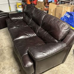 Leather Sofa and Loveseat.