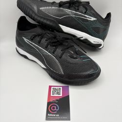 New Puma Ultra Pro 5 Cage Black Eclipse Pack Mens Size 8.5 Turf Soccer Cleats