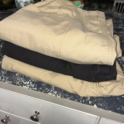 (3) Pair Propper Tactical BDU Cargo / Utility Pants Khaki (2) Black (1) Size 12