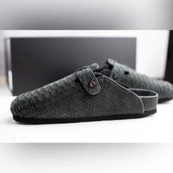 Shoe Surgeon Luxe Mule Python Black Birkenstock M Size 12