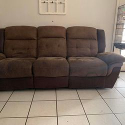 Recliner Brown Couch Only