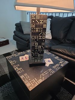 Lamp & matching game storage cube