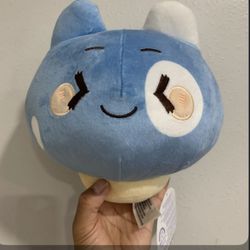 Meowshroom plush in blue, available exclusively at BoxLunch. NWT