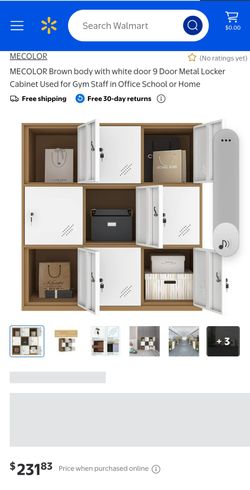 MECOLOR Brown body with white door metal locker