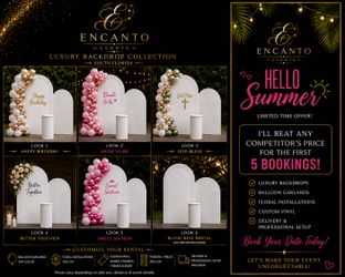 Modern White Arch Party Backdrop | Custom Event Display