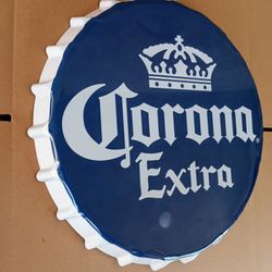 Corona Extra 16" Tin Metal Beer Bar Sign 