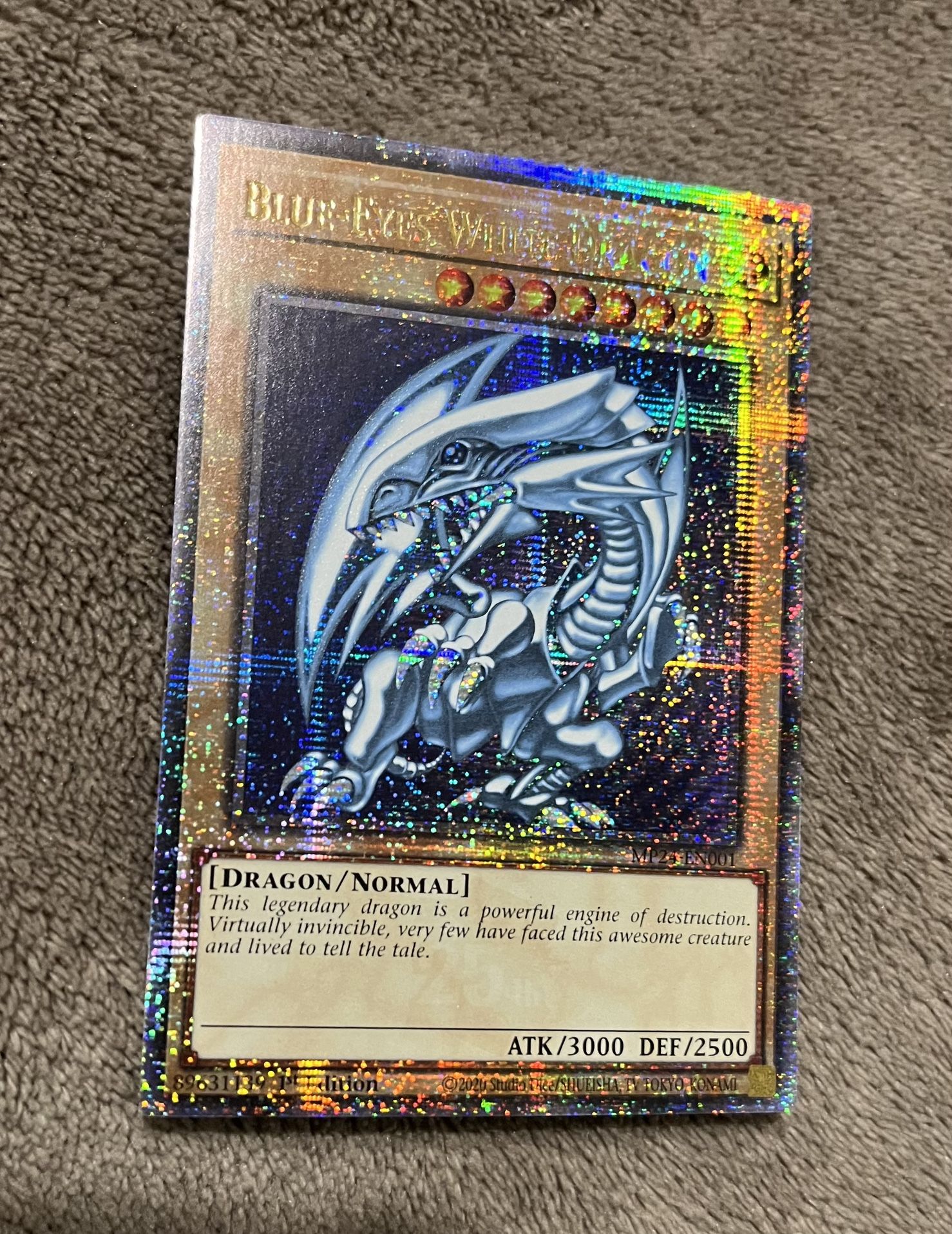 Yugioh Blue Eyes White Dragon Card Mint 25th Anniv 