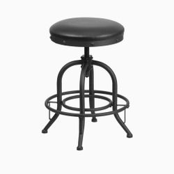 Flash Furniture 24" Swivel Lift Counter Stool | Black
Leather
