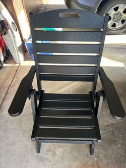 POLYWOOD Nautical Highback Chair in Black