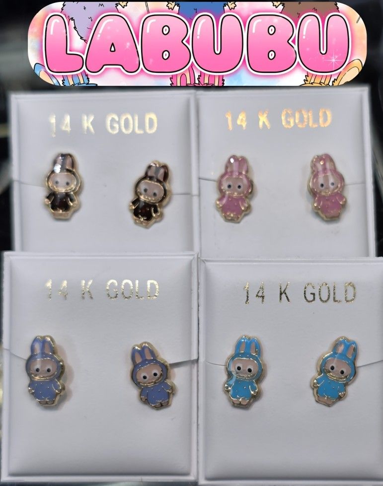 LABUBU 14k Real Gold Earings