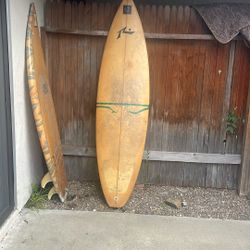 Rusty Surfboard Glass On Fins