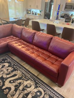 natuzzi leather sectional