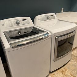 Kenmore Elite Large Capacity Top Load Washer & Kenmore Elite Large Capacity Steam Gas Dryer.