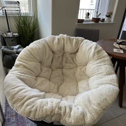 World Market Papasan Chair With Fur
