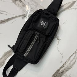 Adidas Black and White Crossbody Mens Bag Adjustable Strap